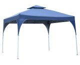 Outsunny 3x3(m) Pop-Up Party Tent Gazebo Canopy Shelter w/ 2-tier Roof Blue