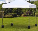Outsunny Set of 4 Gazebo Tent Canopy Weight Sand Fillable Strong Plastic Durable 84C-085 5056029861820