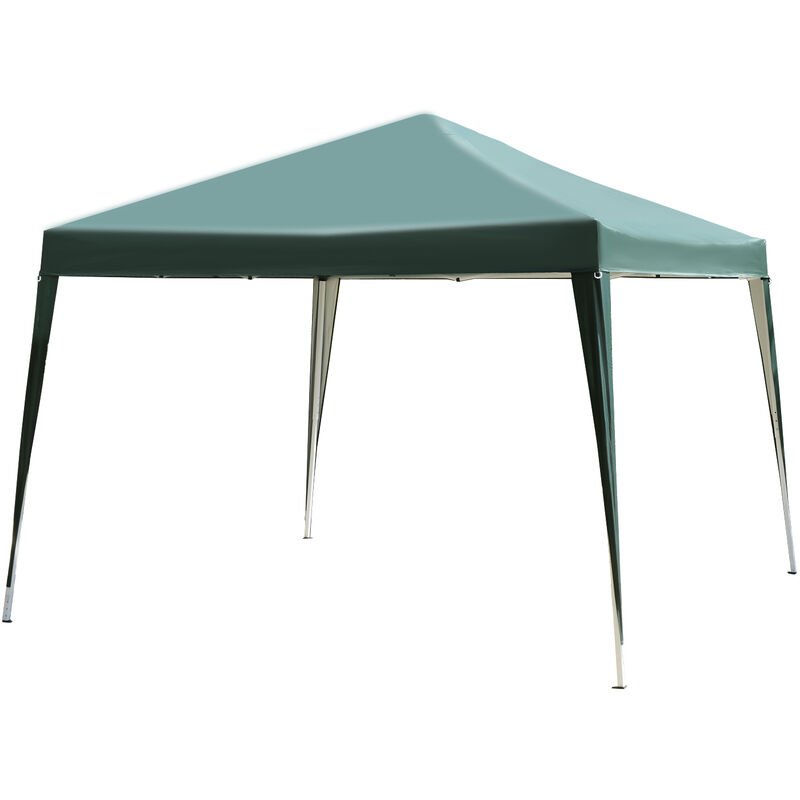 3 x 3m Garden Pop Up Gazebo Foldable Canopy UV Protection + Carry Bag - Green - Outsunny 840-158GN 5055974856349