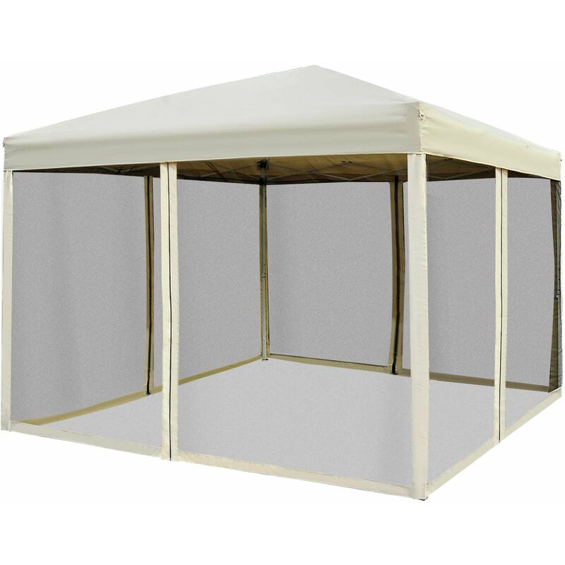 3 x 3(m) Gazebo Canopy Pop Up Tent Mesh Screen Garden Outdoor Shade Shelter - Outsunny 01-0280 5055974847699
