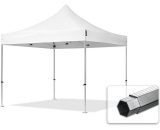 House Of Tents - 3x3m Pop Up Gazebo professional Aluminium 40 mm, fire resistant, white Long-Life pvc approx. 620g/m² - white 578681 4260438384332