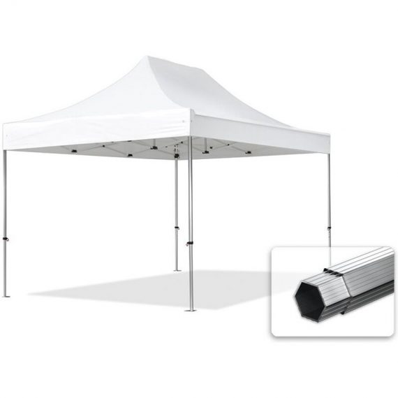 House Of Tents - 3x4.5m Pop Up Gazebo professional Aluminium 40 mm, white High Performance Polyester approx. 400g/m² - white 600192 4260438380891