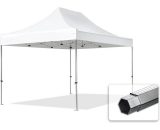 House Of Tents - 3x4.5m Pop Up Gazebo PROFESSIONAL Aluminium 40 mm, fire resistant, white Long-Life PVC approx. 620g/m² - white 578682 4260438383243