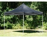 Pop up gazebo FleXtents Pop up canopy Folding tent PRO 3x3 m Black, Flame retardant - Black 5710828657762 5710828657762