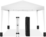 Briefness - 3x3 Pop up Gazebo Tent Instant Shelter Shade Waterproof Outdoor Party Gazebo with 4 Sandbags, Carry Bag, Anchor Nail, Ropes, White ZDZP-3X3-MUJ47