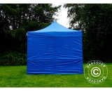 Pop up gazebo FleXtents Pop up canopy Folding tent PRO 3x4.5 m Blue, incl. 4 sidewalls - Blue DANCOVER 5710828672154 5710828672154
