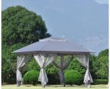 Wenh - Pop-Up Instant Gazebo Tent with Mosquito Netting Outdoor Canopy Shelter, Double top Garden Gazebos for Patios, Yard, Garden or Outdoor Event, 9017008804111 9017008804111