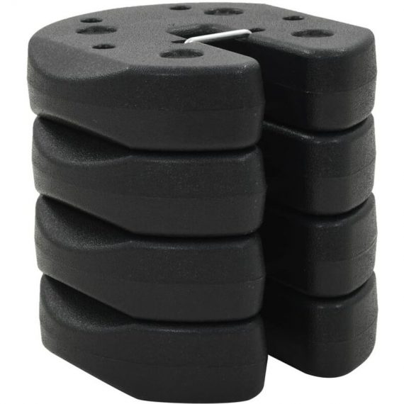 Devenirriche - Gazebo Weight Plates 4 pcs Black 220x30 mm Concrete - Black MM-41811