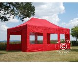 Pop up gazebo FleXtents Pop up canopy Folding tent PRO 4x6 m Red, incl. 8 sidewalls - Red 5710828318205 5710828318205