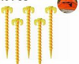 Deck & Outdoor Flooring Tent Stakes, Spiral Ground Anchor, On Beach & Lawn For Securing Pets, Tents, Canopies & Beach Covers Etc, Pack Of 10 Plastic ACIO2495