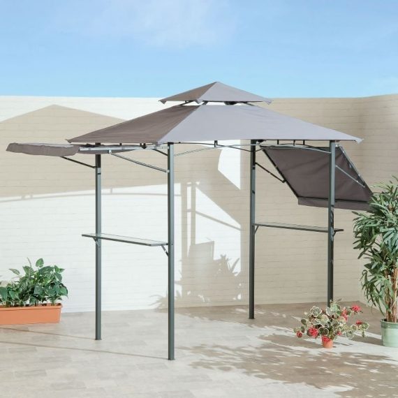 All Round Fun - bbq Gazebo With Eaves and Side Table 5029936888976 5029936888976