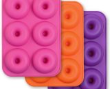 3 Pack 6 Cavity Silicone Donut Molds - Non-Stick - Food Grade Silicone - BPA Free 2042147334301 SZUK-0785
