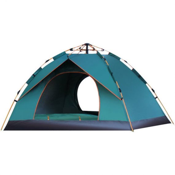 Lifcausal - Outdoor Pop Up Tent Water-resistant Portable Instant Camping Tent for 1-2 / 3-4 People Family Tent Dark green 4 people single layer 4502190362082 DS_SP18741DGR-4_SY221011