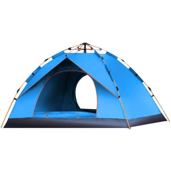 Lifcausal - Outdoor Pop Up Tent Water-resistant Portable Instant Camping Tent for 1-2 / 3-4 People Family Tent blue 4 person single floor 4502190362068 DS_SP18741BL-4_SY221011
