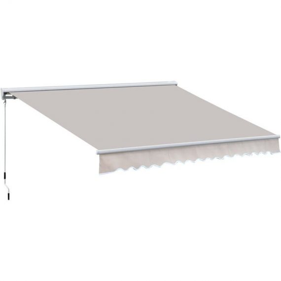 Outsunny Garden Door Awning Retractable Canopy Electric Patio Shelter 3M 5055974850231 5055974850231