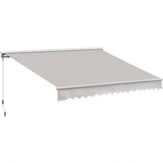 Outsunny Garden Door Awning Retractable Canopy Electric Patio Shelter 3.5M 5055974850224 5055974850224