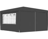 Vidaxl - Professional Party Tent with Side Walls 4x4 m Anthracite 90 g/m? Anthracite 8719883767789 8719883767789