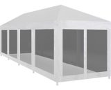 Vidaxl - Party Tent with 10 Mesh Sidewalls 12x3 m White 8718475709534 8718475709534