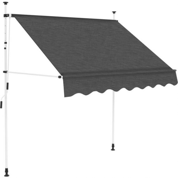 Manual Retractable Awning 150 cm Anthracite Vidaxl Anthracite 8718475702894 8718475702894