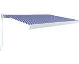 Vidaxl - Manual Cassette Awning 450x300 cm Blue and White Blue 8719883904078 8719883904078