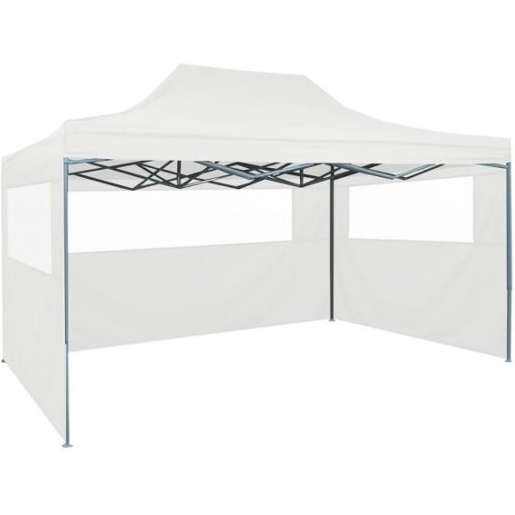 Vidaxl - Foldable Patry Tent with 3 Sidewalls 3x4.5 m White White 8719883800233 8719883800233