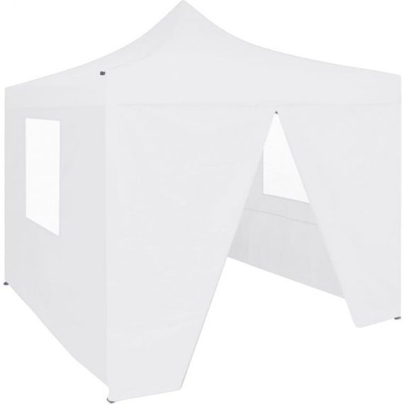 Vidaxl - Professional Folding Party Tent with 4 Sidewalls 2x2 m Steel White White 8719883800400 8719883800400