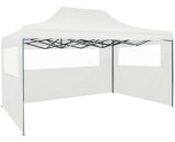 Vidaxl - Professional Folding Party Tent with 3 Sidewalls 3x4 m Steel White White 8719883800516 8719883800516