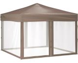 Vidaxl - Folding Party Tent with Sidewalls Taupe 3x3 m Taupe 8720286974674 8720286974674