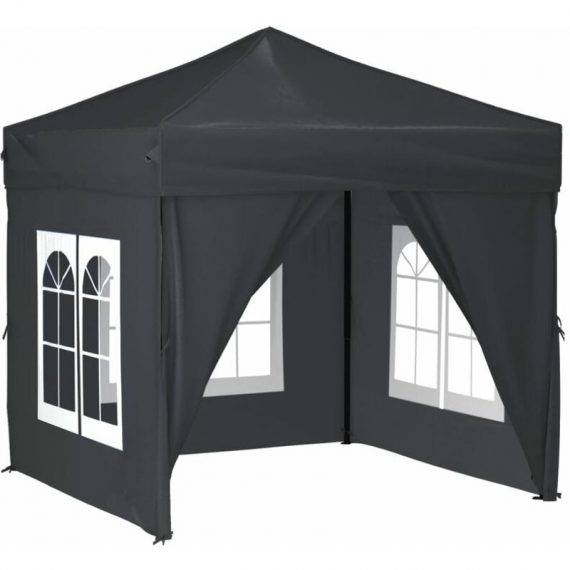 Vidaxl - Folding Party Tent with Sidewalls Anthracite 2x2 m Anthracite 8720286974360 8720286974360