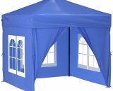 Vidaxl - Folding Party Tent with Sidewalls Blue 2x2 m Blue 8720286974346 8720286974346