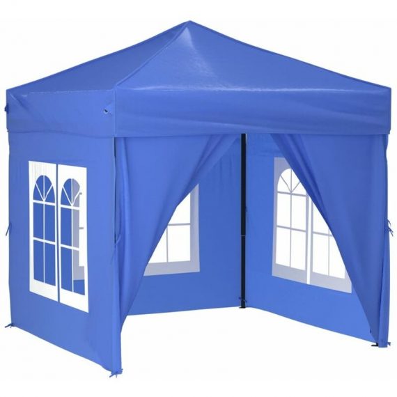 Vidaxl - Folding Party Tent with Sidewalls Blue 2x2 m Blue 8720286974346 8720286974346