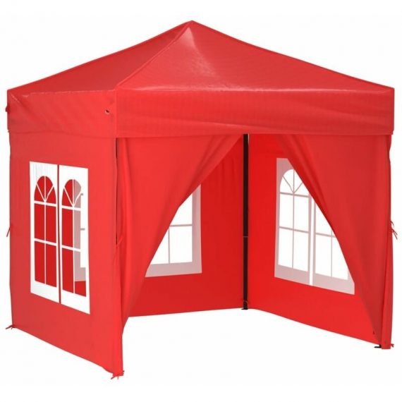 Folding Party Tent with Sidewalls Red 2x2 m Vidaxl Red 8720286974407 8720286974407