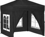 Vidaxl - Folding Party Tent with Sidewalls Black 2x2 m Black 8720286974384 8720286974384
