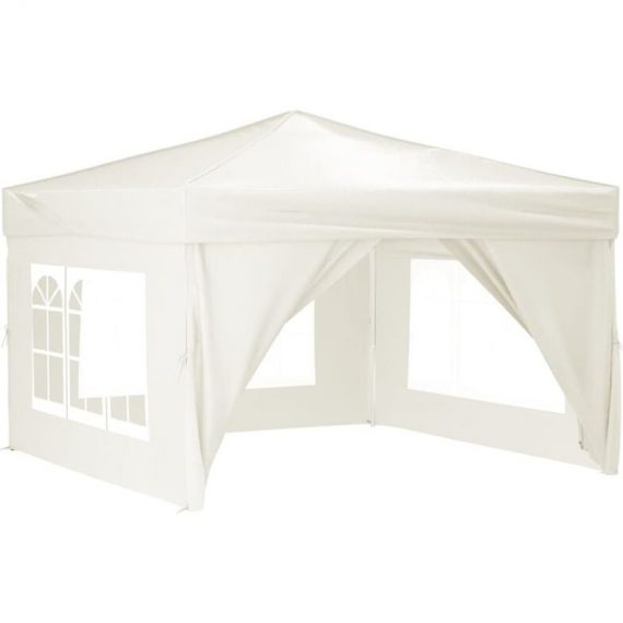 Folding Party Tent with Sidewalls Cream 3x3 m Vidaxl Cream 8720286974568 8720286974568