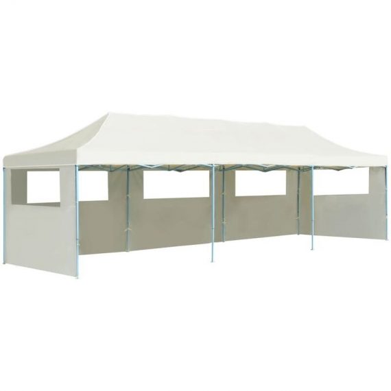 Vidaxl - Folding Pop-up Party Tent with 5 Sidewalls 3x9 m Cream Cream 8718475706632 8718475706632