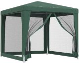 Vidaxl - Party Tent with 4 Mesh Sidewalls Green 2.5x2.5 m HDPE Green 8720287021780 8720287021780