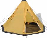 Asupermall - 4-person Tent Yellow 797394275526 91008UK