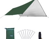 Awning Waterproof Tarp Tent Shade with Pole Folding Camping Canopy Ultralight Beach Sun Shelter for Camping Hiking and Survival Shelter,model: 3x6m 755690461548 YA1399-6