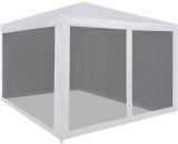 Asupermall - Party Tent with 4 Mesh Sidewalls 3x3 m 791304284264 45108UK