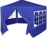 Topdeal - Marquee with 6 Side Walls Blue 2x2 m VDTD26967 VDTD26967_UK