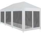 Topdeal - Party Tent with 8 Mesh Sidewalls 9x3 m VDTD29263 VDTD29263_UK