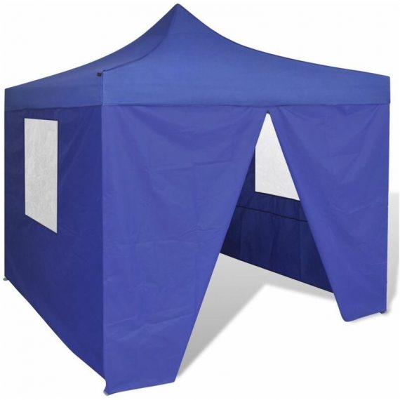 Topdeal - Foldable Tent 3x3 m with 4 Walls Blue VDTD26511 VDTD26511_UK
