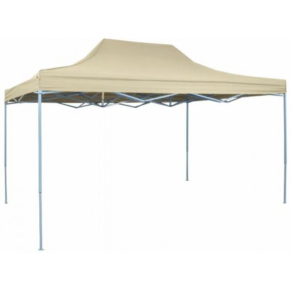 Topdeal - Foldable Tent Pop-Up 3x4.5 m Cream White VDTD27058 VDTD27058_UK