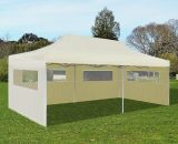 Cream Foldable Pop-up Party Tent 3 x 6 m VDTD26592 - Topdeal 7738219690110 VDTD26592_UK