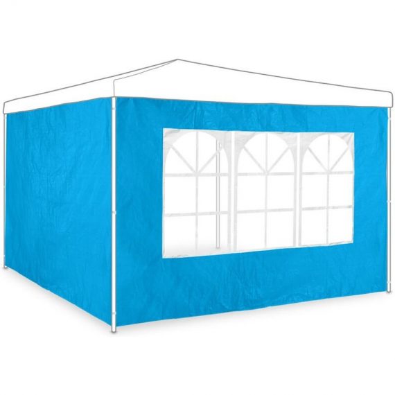 Gazebo side panels, set of 2, marquee wall with window, waterproof, pergola covers, light blue - Relaxdays 4052025358662 10035866_0_GB