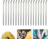 Langray - 18 Pieces Steel Tent Pegs for Tent Metal Tent Hooks Steel with Transport Bag, Ideal for Camping Awning Netting Tarpaulin 9771353270730 MMUK03368-HHJ