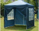 Langray - Tent 2 x 2m Two Doors & Two Windows Practical Waterproof Right-Angle Folding Tent Blue 9771353305197 SYUK00090
