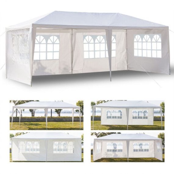 Langray - 3 x 6m Four Sides Waterproof Tent with Spiral Tubes White 9771353305029 SYUK00073