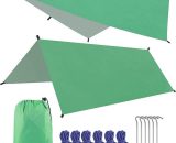 Litzee - Rain Tarp, 3*3 Meters Rain Tarp, Waterproof Camping Rain Tarp, Waterproof Tent Canvas Hiking Shelter, Camping Tarp, Camping Tarp for Outdoor 9381719163059 LI010043