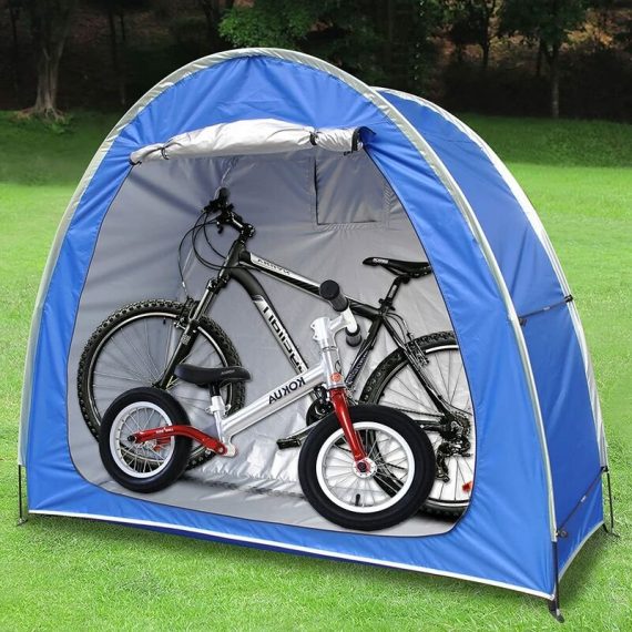 Litzee - Bike tent, bike shelter, Foldable Bike Storage Shelter, Portable Waterproof Bike Storage Shelter with window for outdoor use, hiking,blue 9381719163011 LI010039
